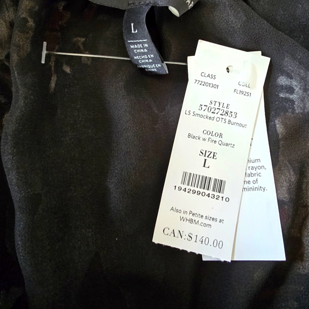 NWT White House Black Market Off Shoulder Blouse - Picture 12 of 15